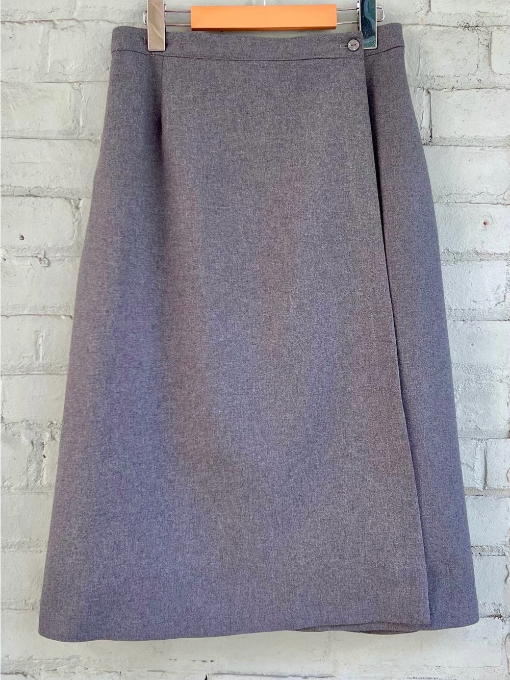 Vintage Gray A-Line Wrap Skirt
